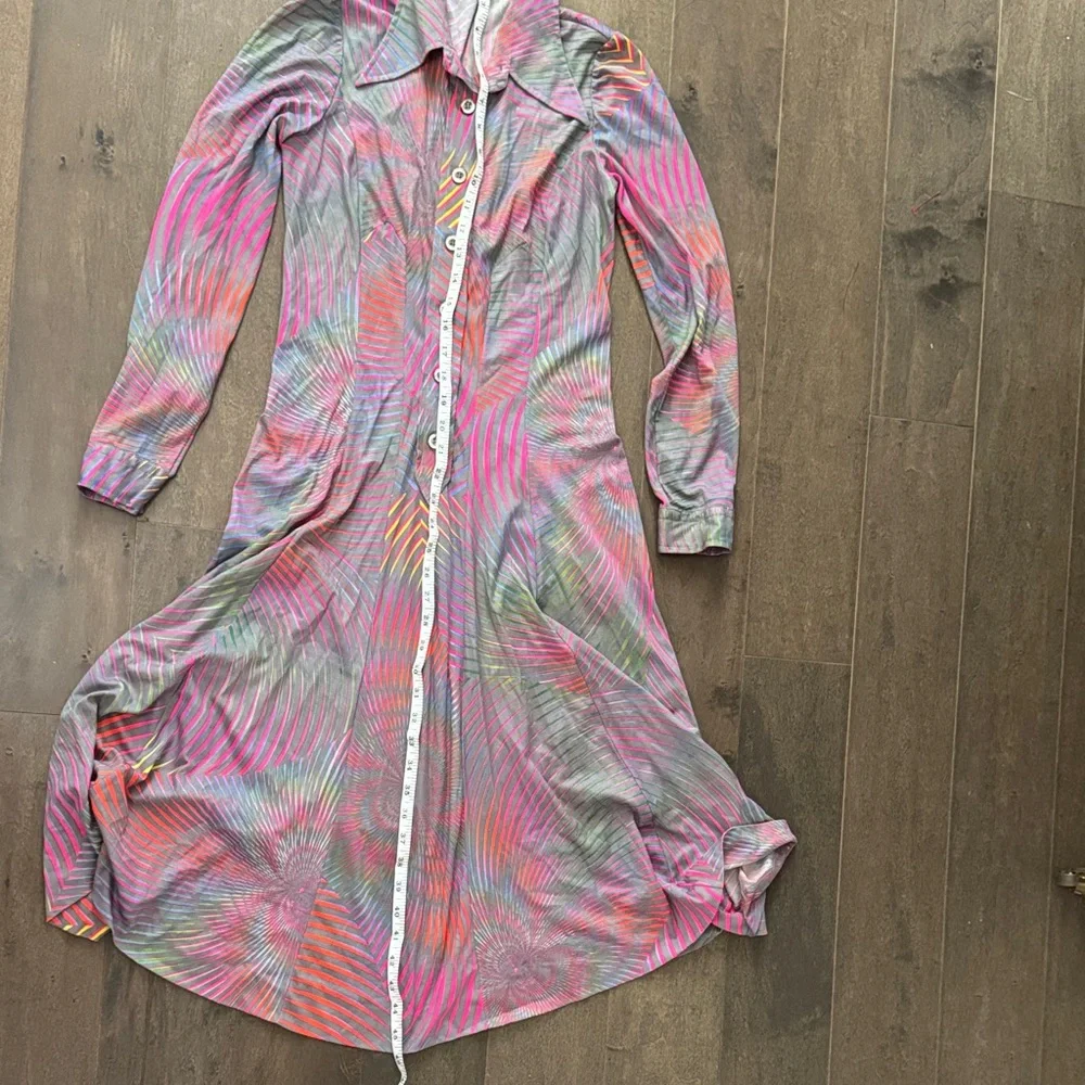 Vintage Colorful Women's Dress - Made in Italy - Picture 5 of 10